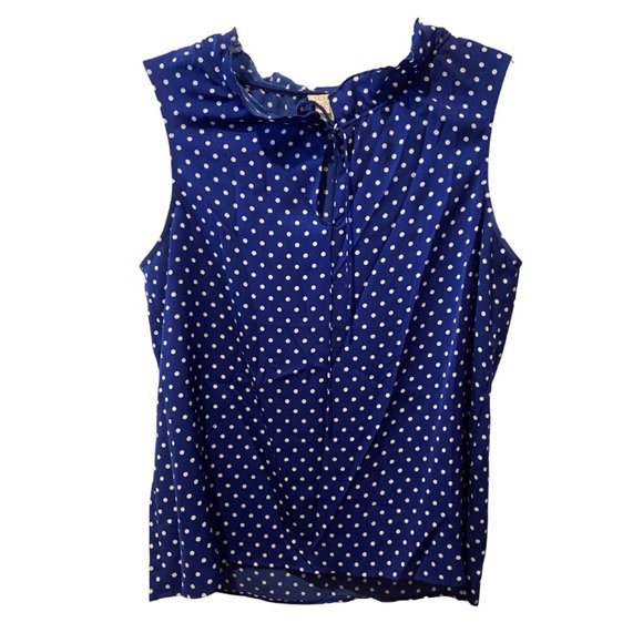JCrew blue polka dots tie knot top size 12 - Picture 4 of 5